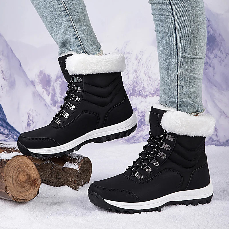 bottes d'hiver mi-mollet pour femmes