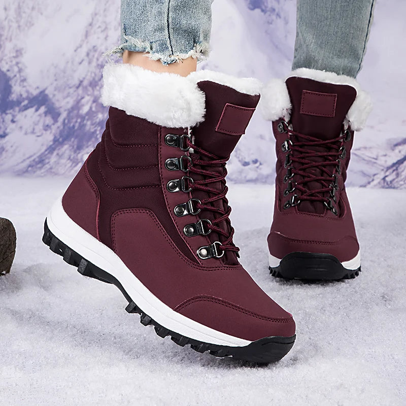 bottes d'hiver mi-mollet pour femmes