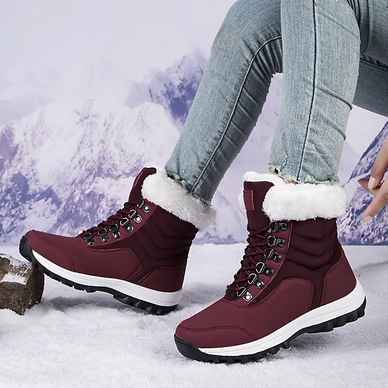 bottes d'hiver mi-mollet pour femmes