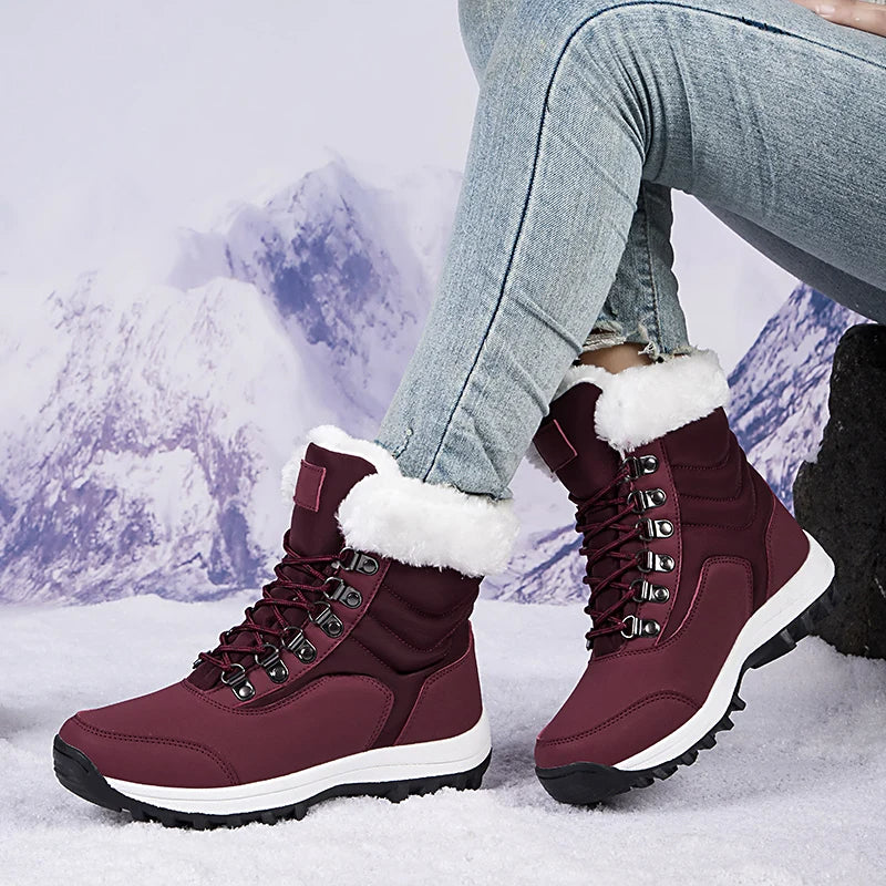 bottes d'hiver mi-mollet pour femmes