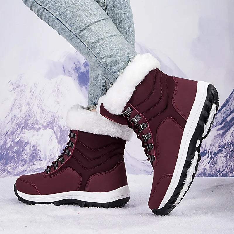 bottes d'hiver mi-mollet pour femmes