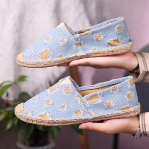 mocassins en toile pour femme