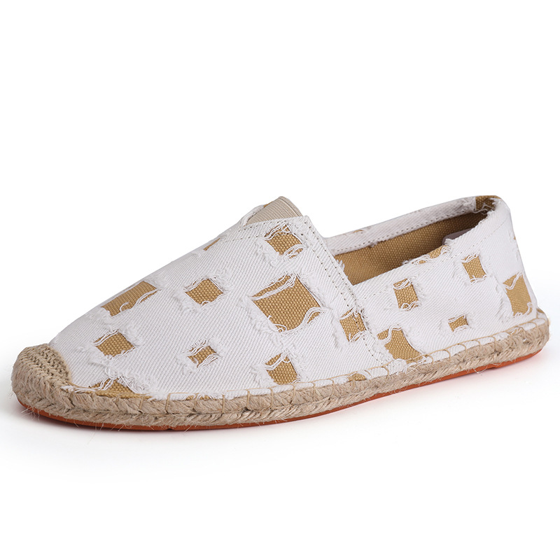 mocassins en toile pour femme