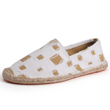mocassins en toile pour femme