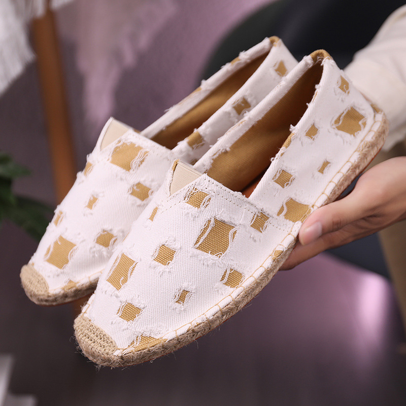 mocassins en toile pour femme