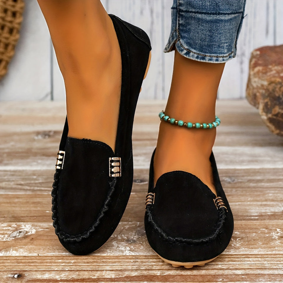 Mocassins pour Femme avec Décor Métallique