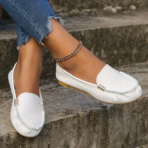 Mocassins pour Femme avec Décor Métallique