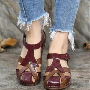 Sandales en cuir à la mode pour femmes