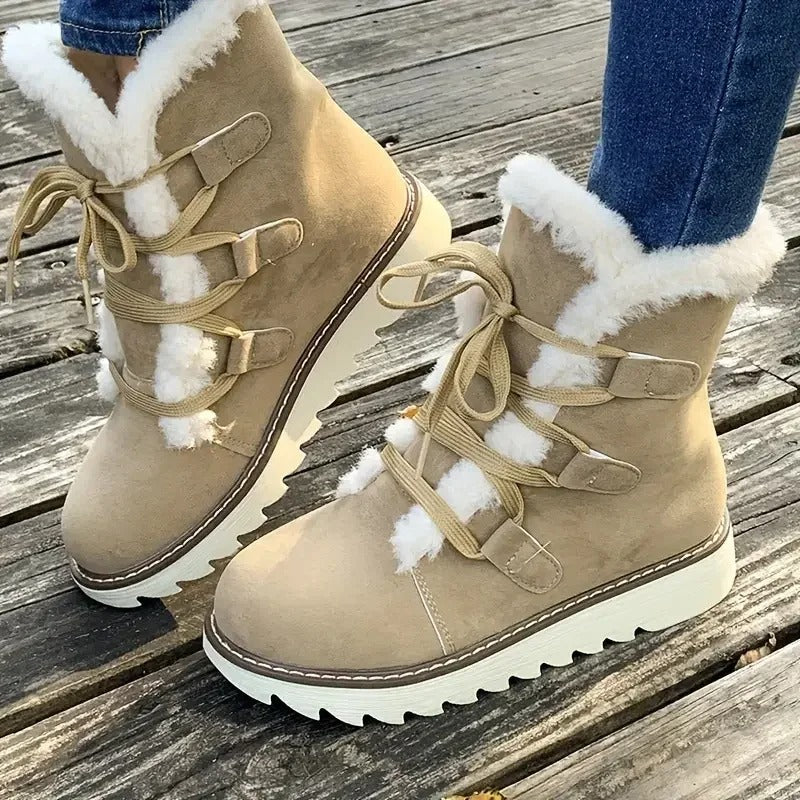 Bottes d’Hiver Fourrées Femme – Style Confort & Élégance
