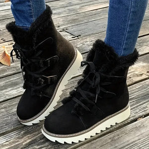 Bottes d’Hiver Fourrées Femme – Style Confort & Élégance
