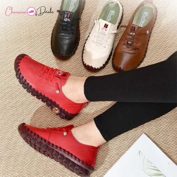 chaussures en cuir légères et confortables pour femmes