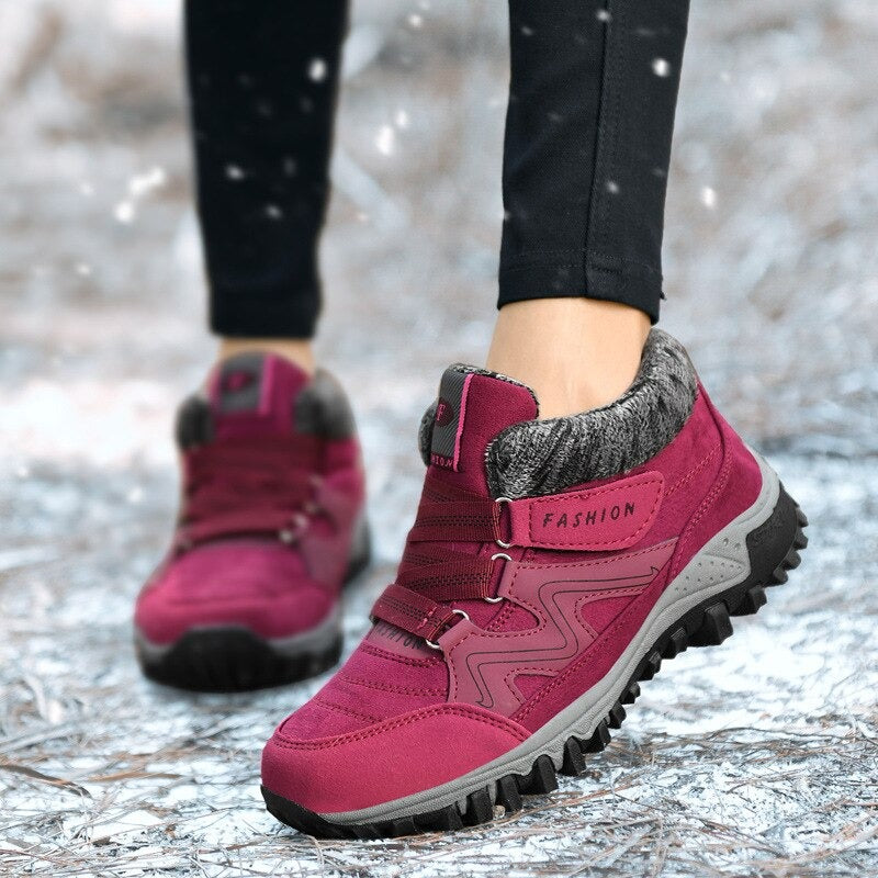 ASHION Bottes de neige pour enfants, bottes de randonnée avec crochet ASHION Bottes de neige pour enfants, bottes de randonnée avec crochet