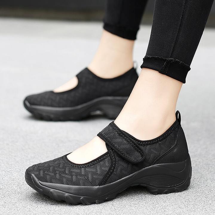 Chaussure Femme Confortable Et Elegante Chaussures de sport de commerce  extérieur pour femmes tissées à la mouche respirantes et polyvalentes